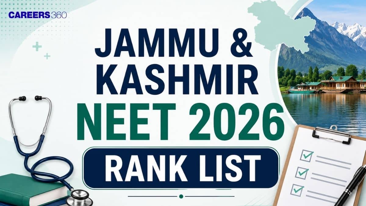 Jammu & Kashmir NEET Rank List 2026: J&K Merit List PDF Download